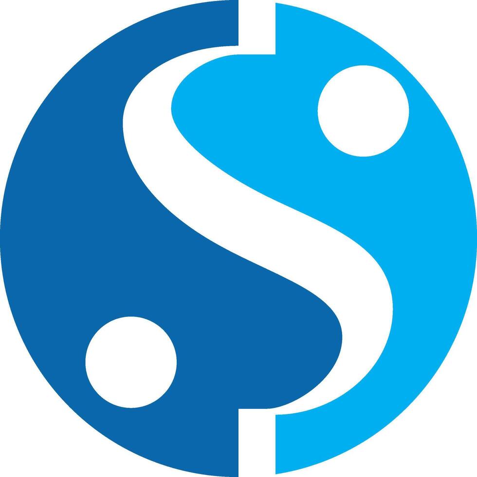 lettera S 3d alfabeto colorato emblema vettore logo