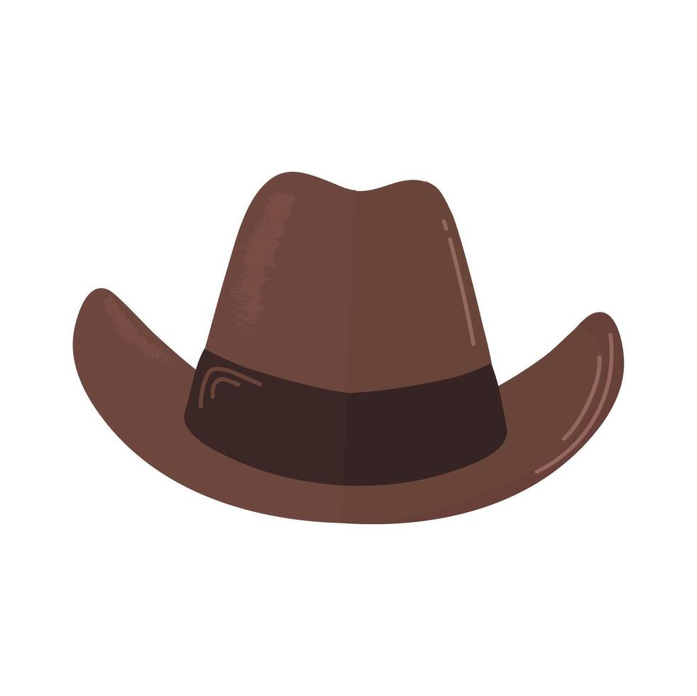 cowboy cappello mano disegnato icona clipart avatar logotipo isolato vettore illustrazione