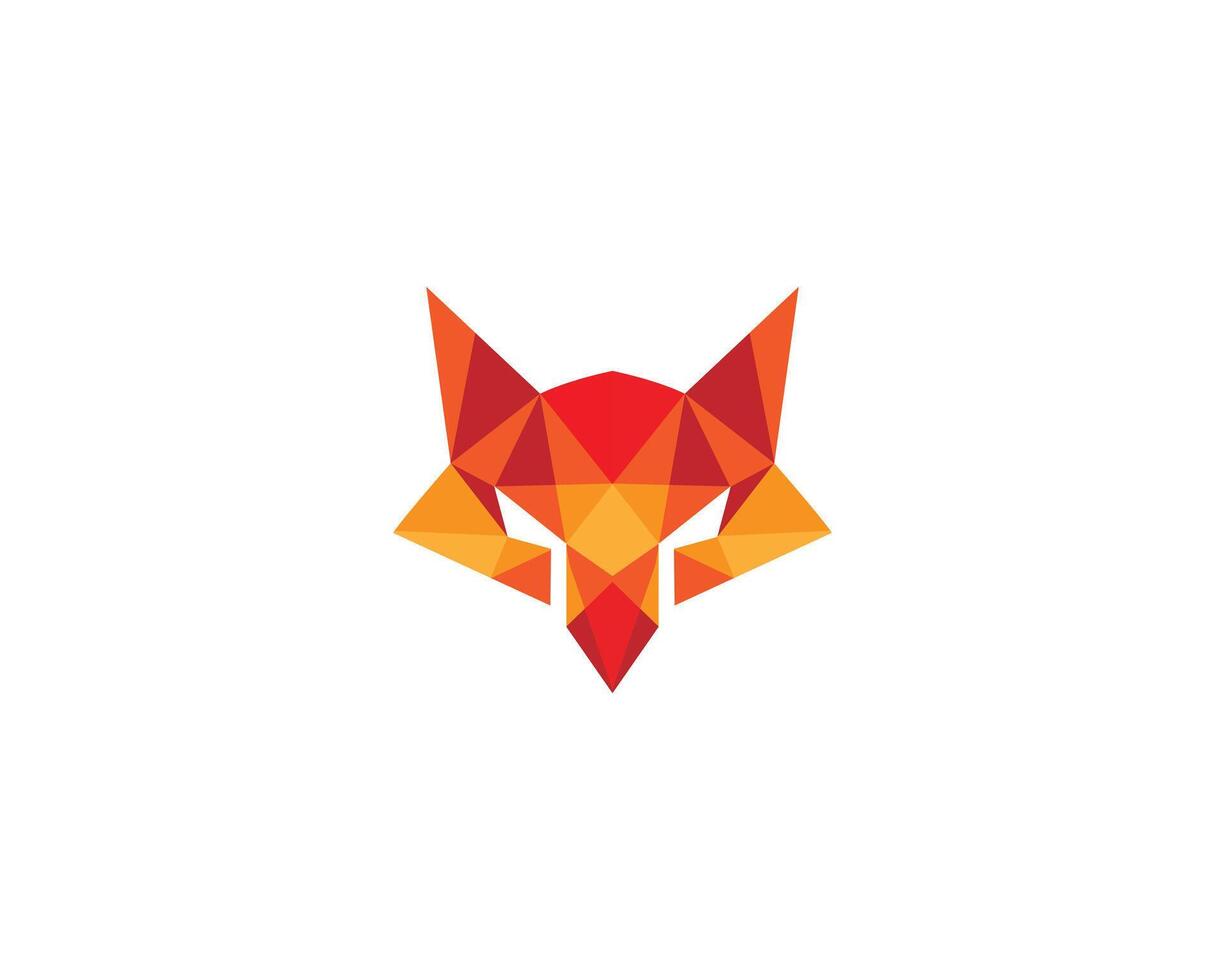pixel Volpe o lupo testa logo icona design simbolo vettore illustrazione.