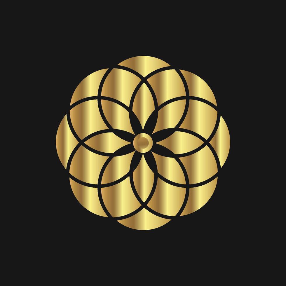 gratuito vettore lusso oro astratto fiore decorazione mandala logo modello