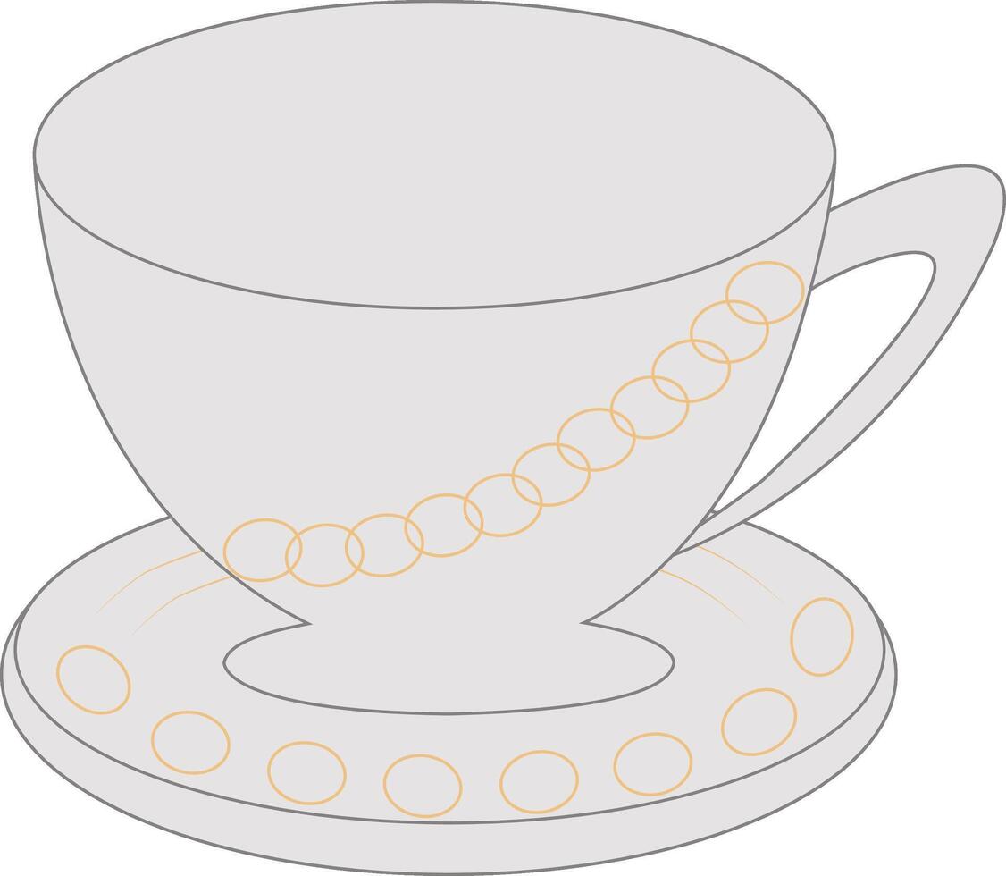 illustrazione di tè tazza vettore design su un' bianca sfondo