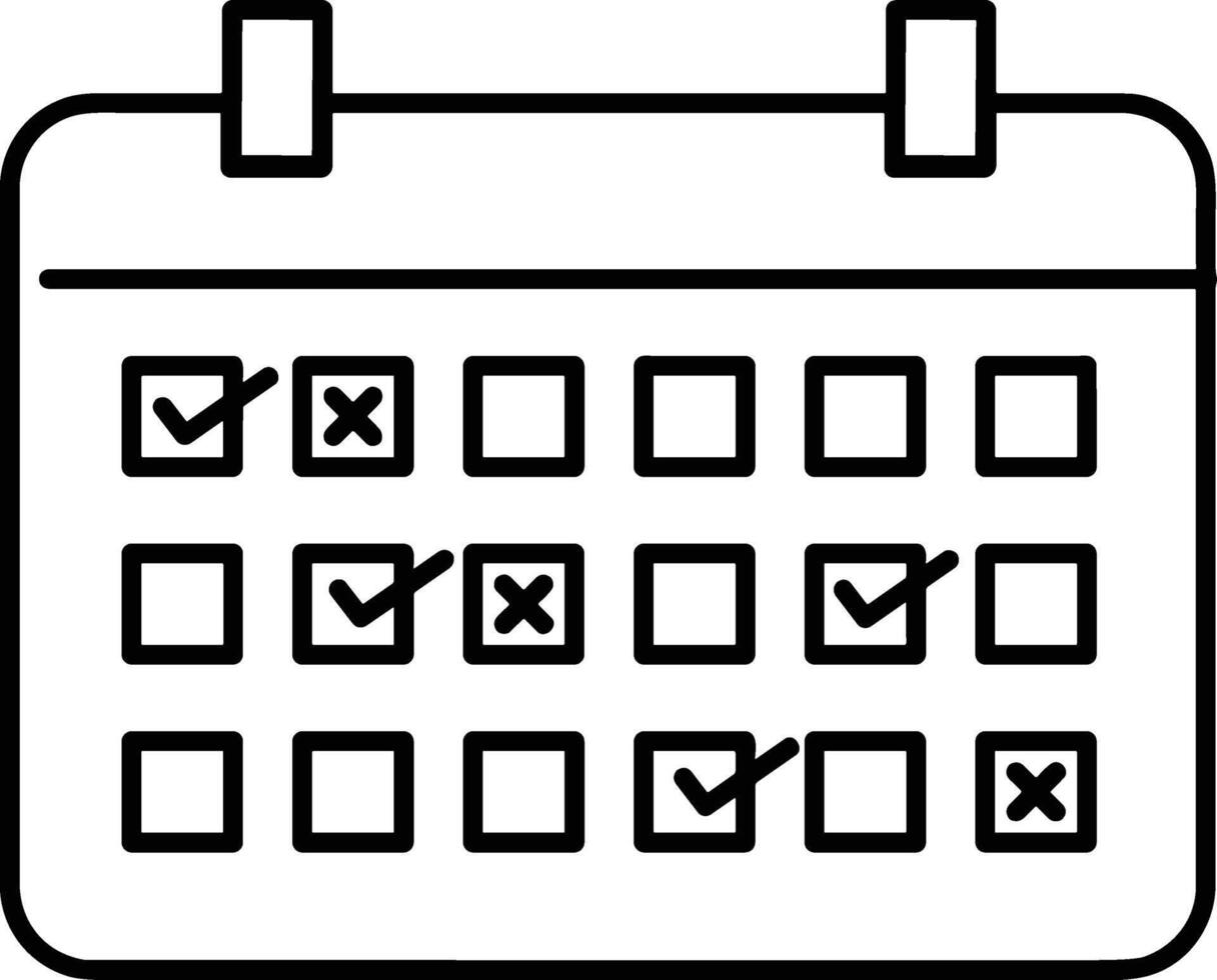 calendario programma icona simbolo vettore Immagine. illustrazione di il moderno appuntamento promemoria ordine del giorno simbolo grafico design Immagine