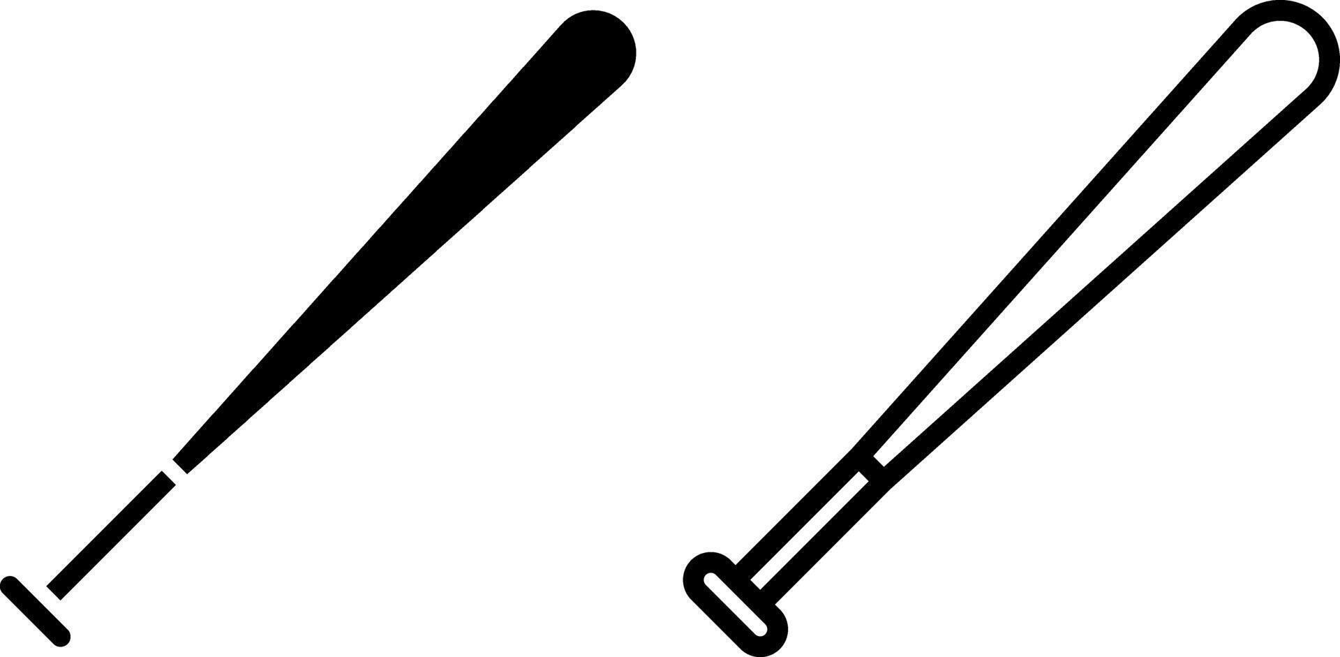 baseball bastone icona, cartello, o simbolo nel glifo e linea stile isolato su trasparente sfondo. vettore illustrazione