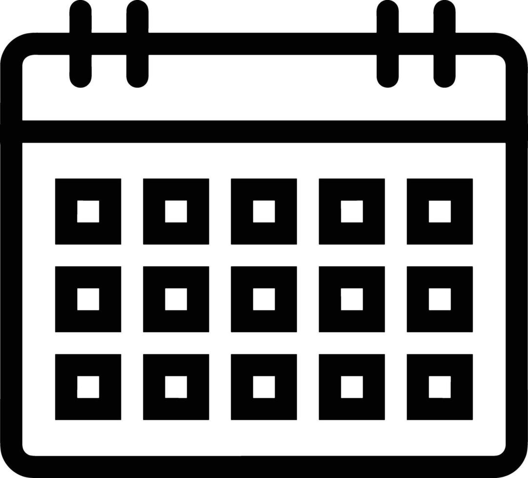 calendario programma icona simbolo vettore Immagine. illustrazione di il moderno appuntamento promemoria ordine del giorno simbolo grafico design Immagine