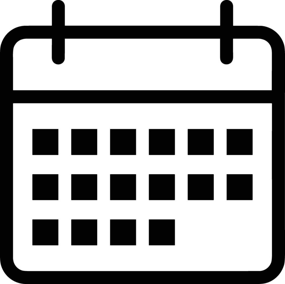 calendario programma icona simbolo vettore Immagine. illustrazione di il moderno appuntamento promemoria ordine del giorno simbolo grafico design Immagine