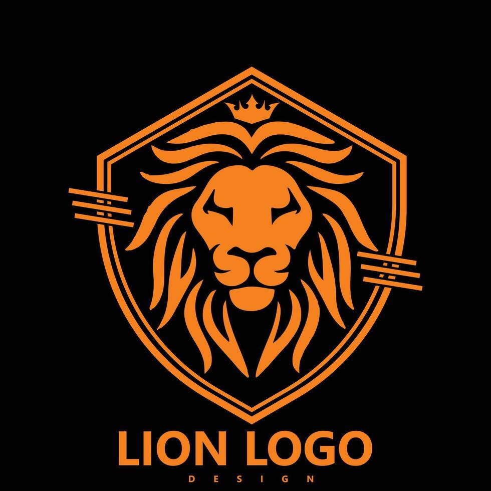 Leone logo design gratuito Scarica vettore