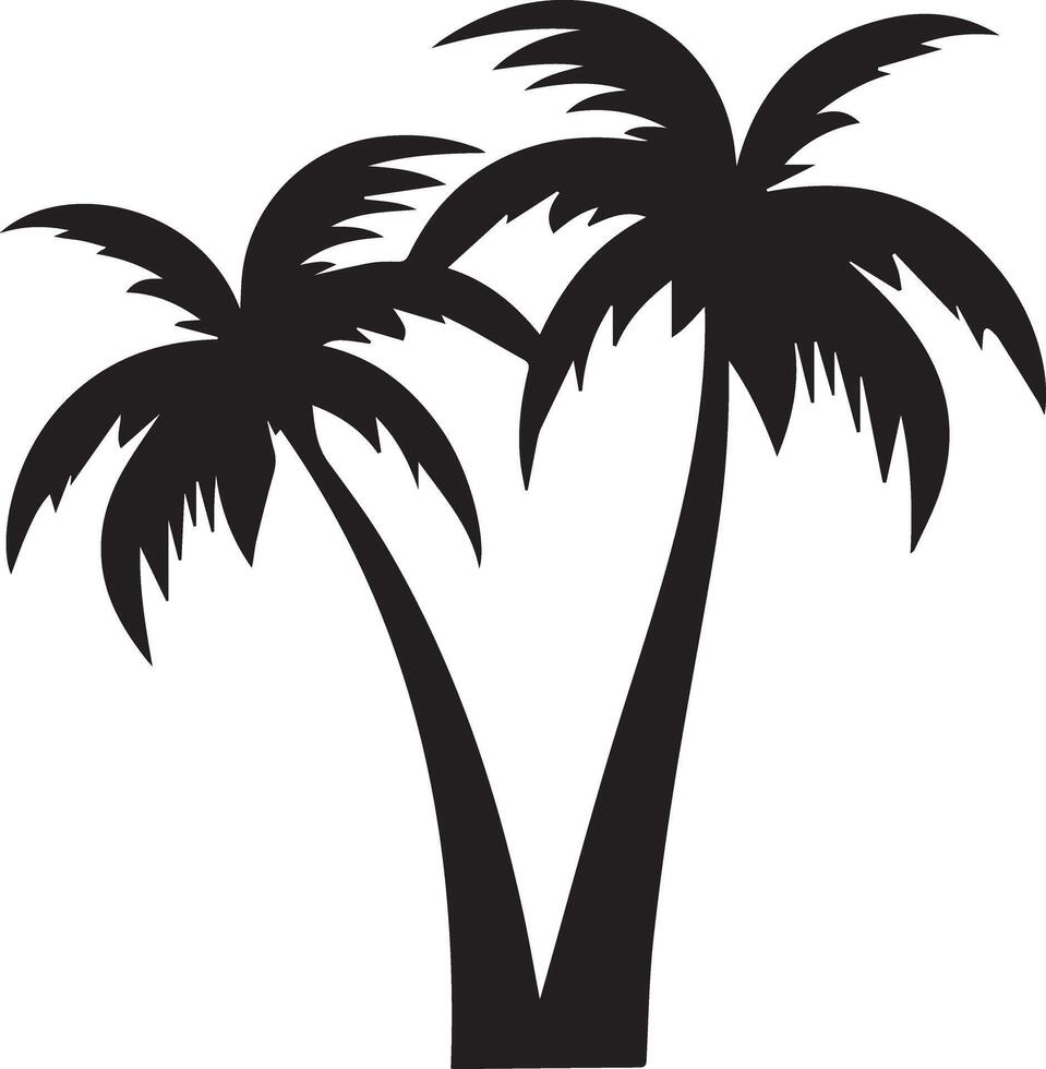 silhouette palma albero vettore azione foto