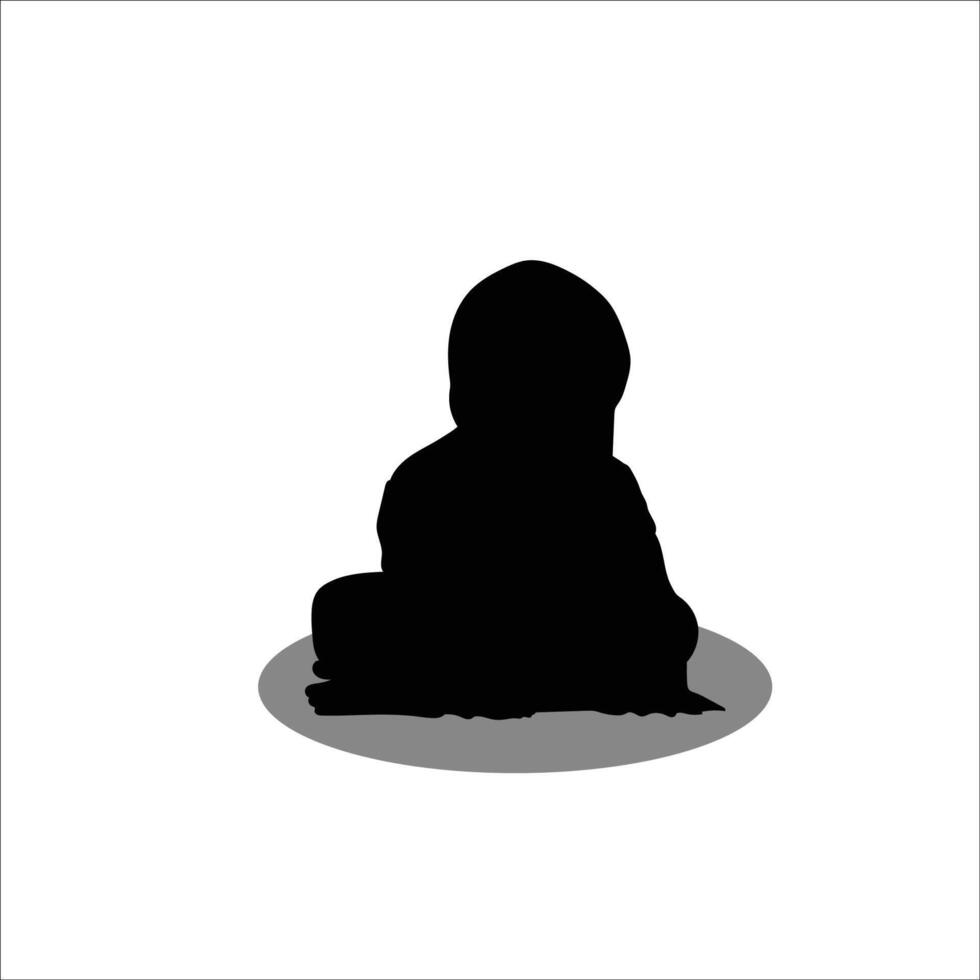 bambino silhouette illustrazione vettore
