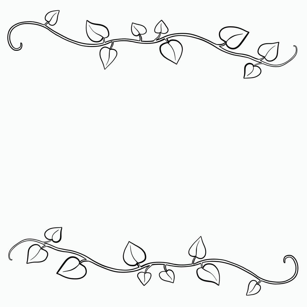 floreale edera disegno decorativo ornamento piatto design. vettore