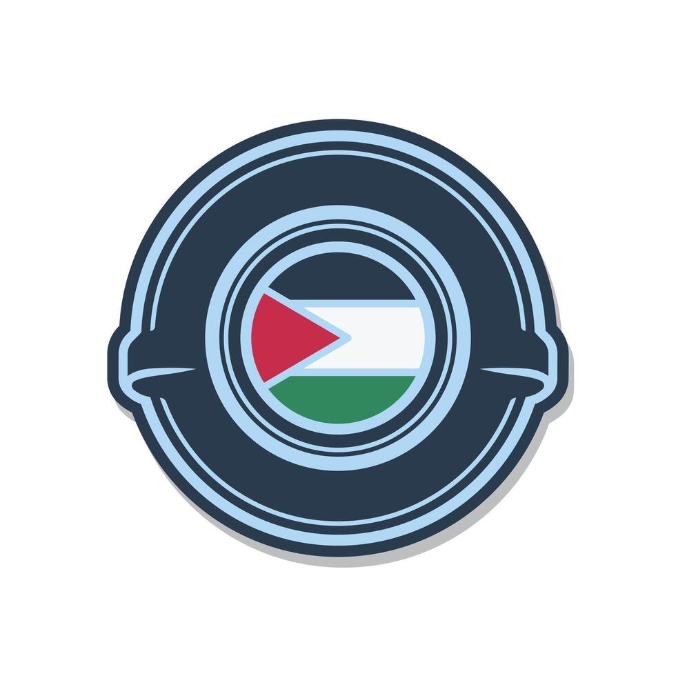 cerchio palestinese distintivo logo. moderno cerchio Palestina emblema logo vettore