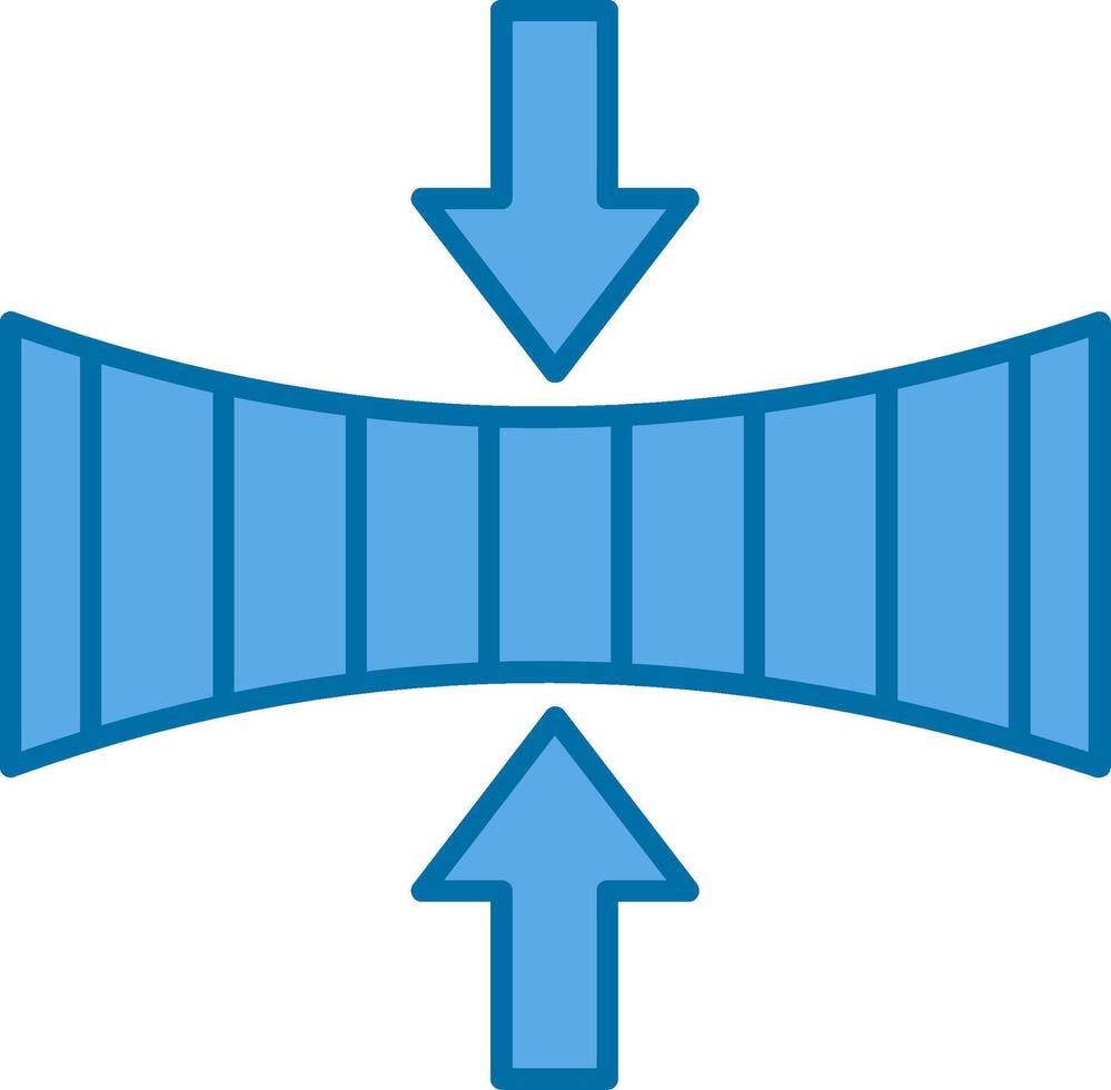 elasticità pieno blu icona vettore