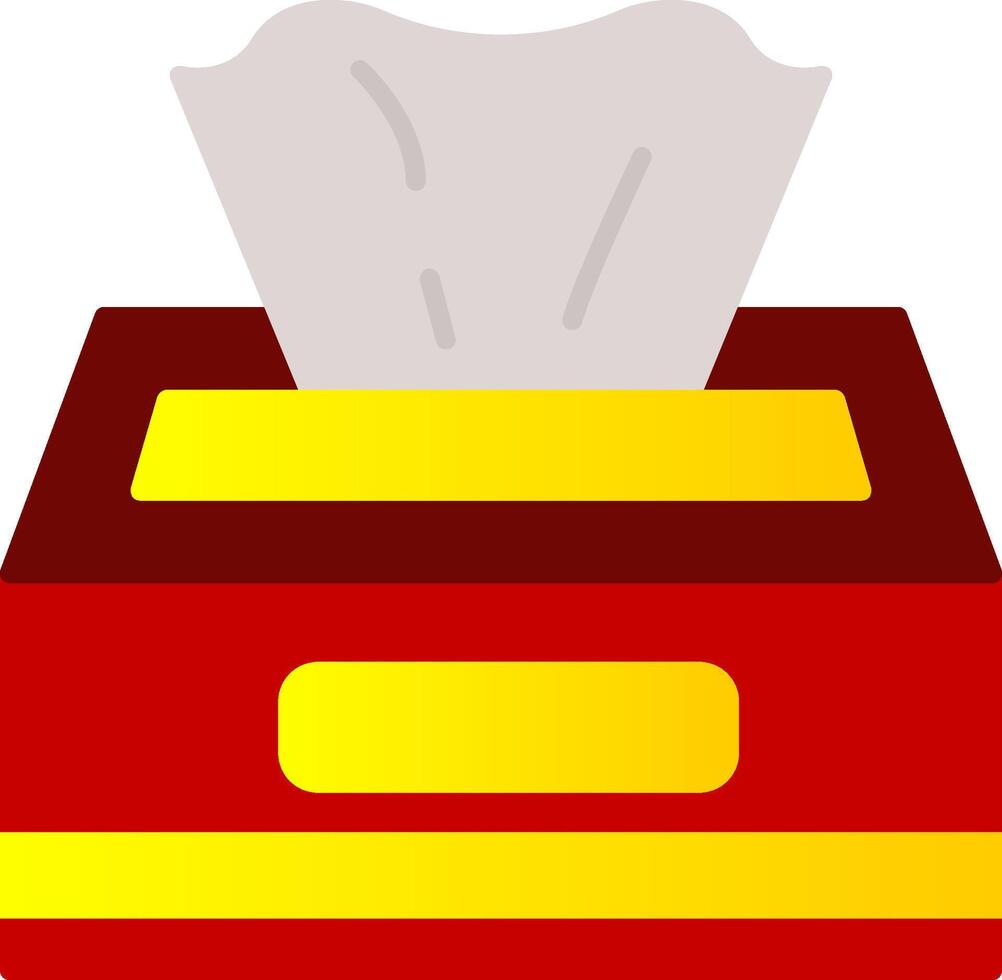fazzoletto di carta scatola piatto pendenza icona vettore