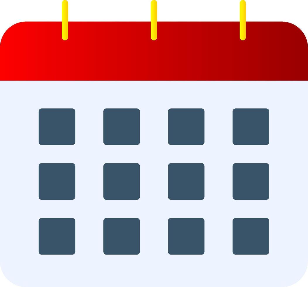 calendario piatto pendenza icona vettore