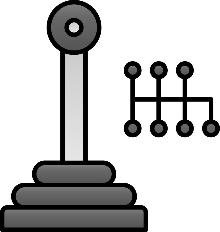 Leva del cambio linea pieno pendenza icona vettore