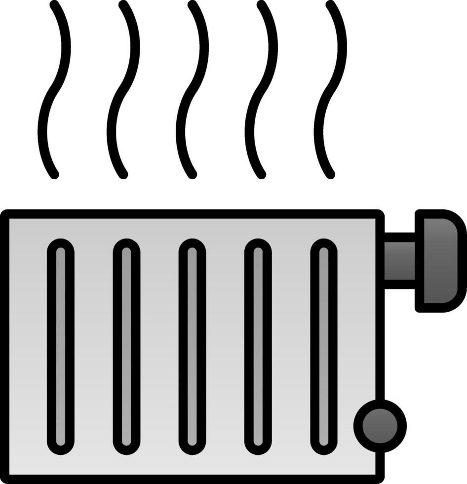 termosifone linea pieno pendenza icona vettore