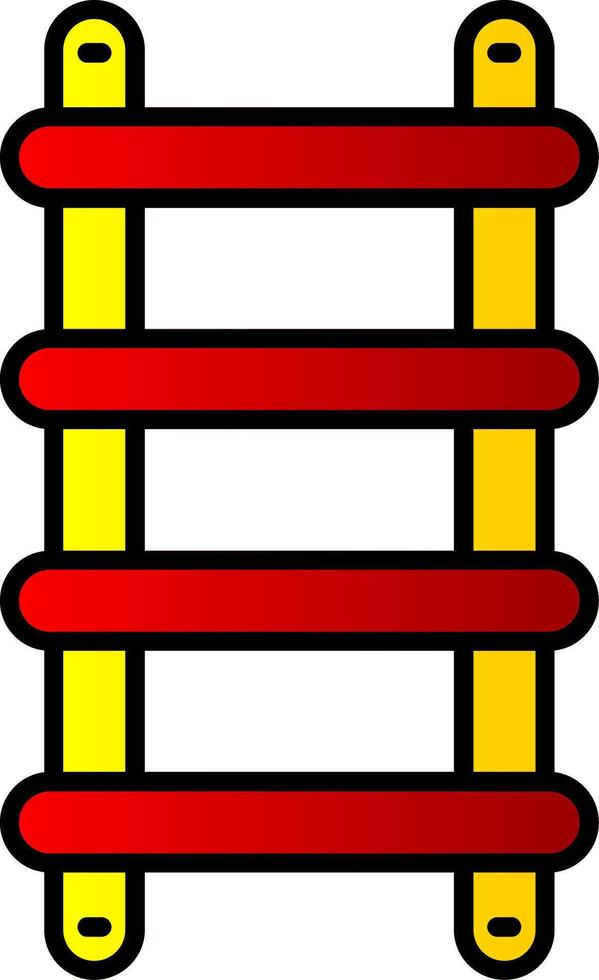 scaletta linea pieno pendenza icona vettore