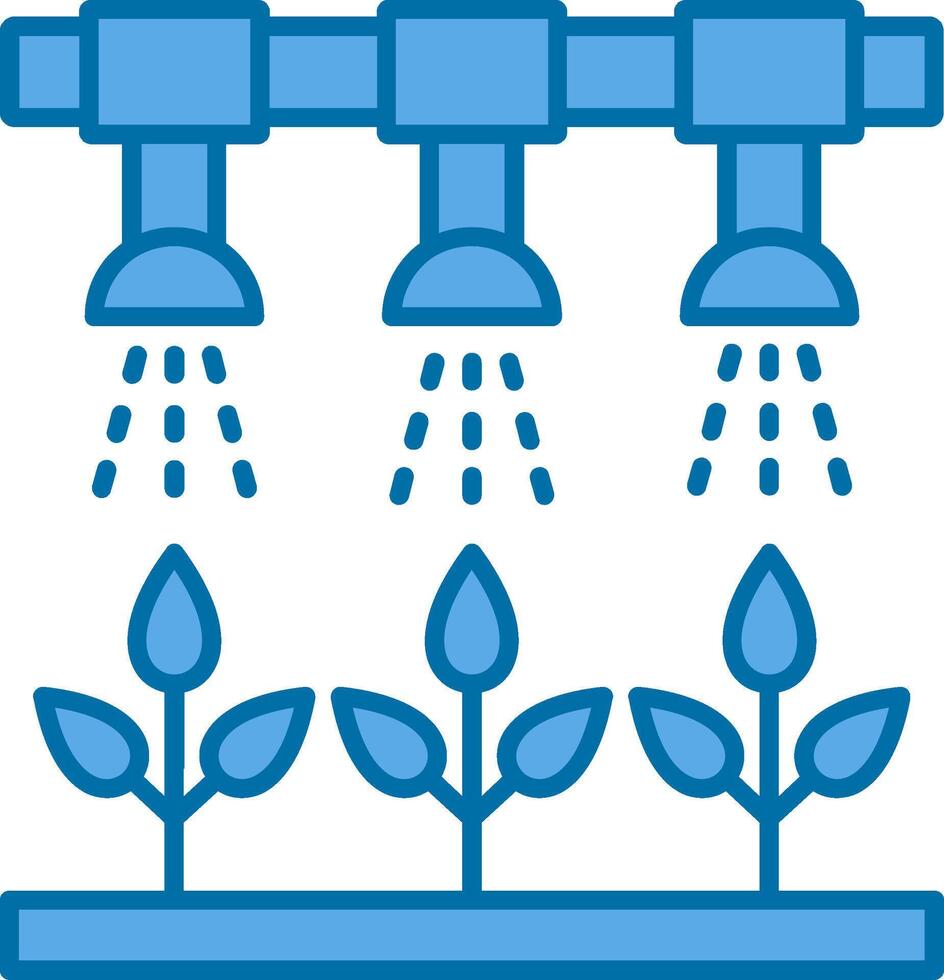 irrigazione sistema pieno blu icona vettore