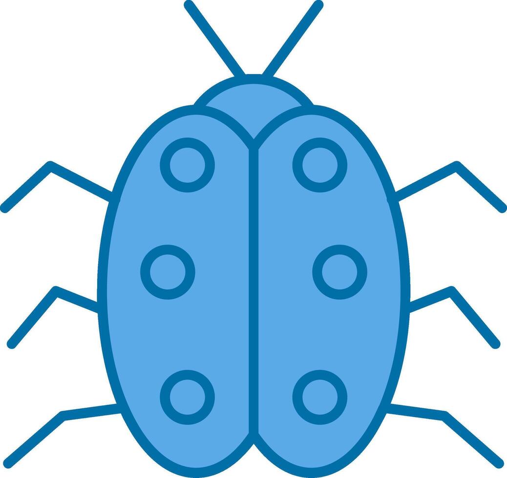 insetto pieno blu icona vettore