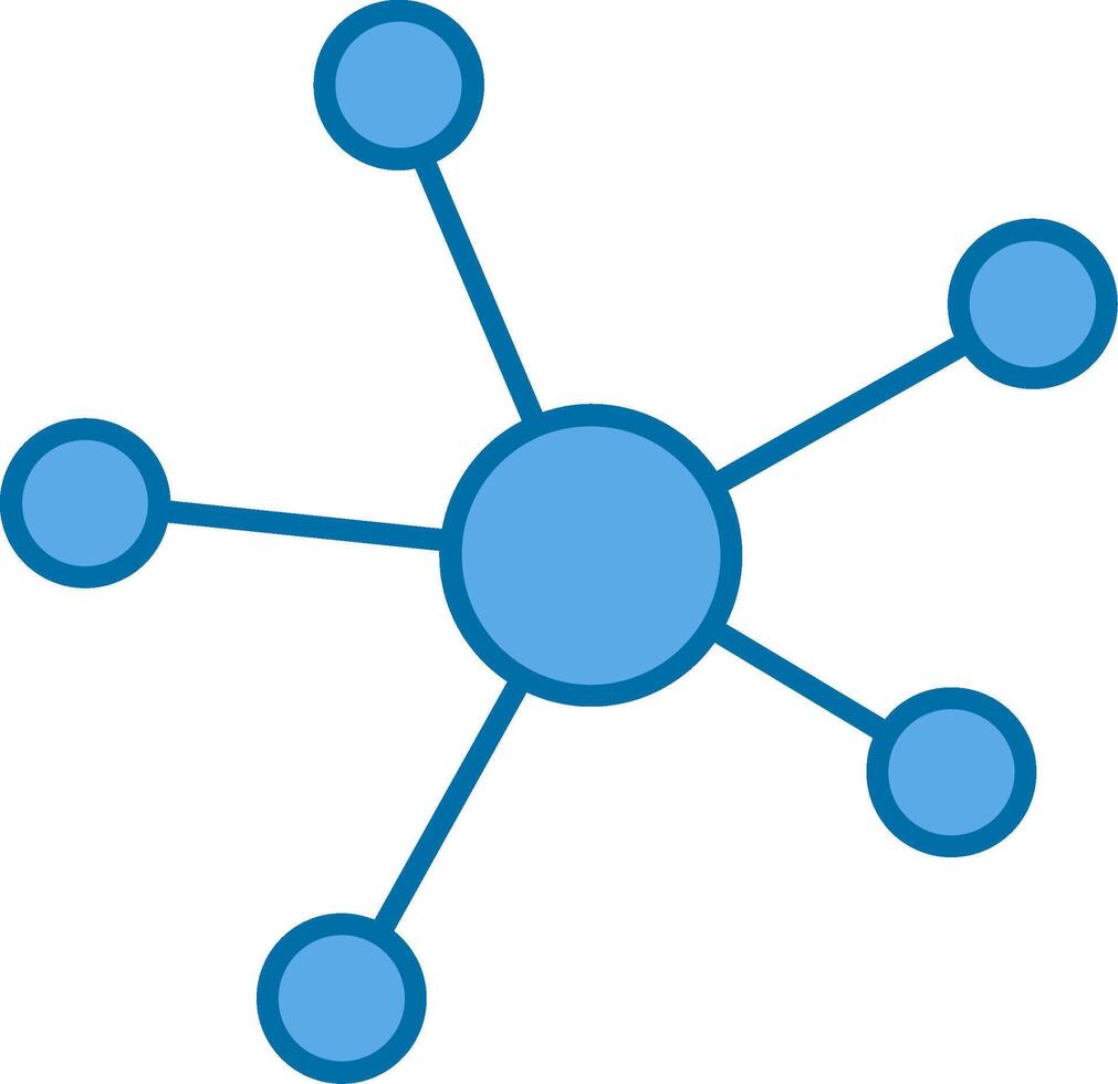 connessione pieno blu icona vettore