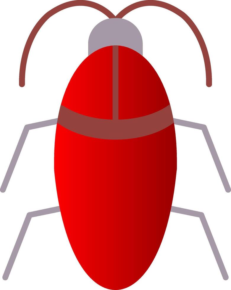scarafaggio piatto pendenza icona vettore
