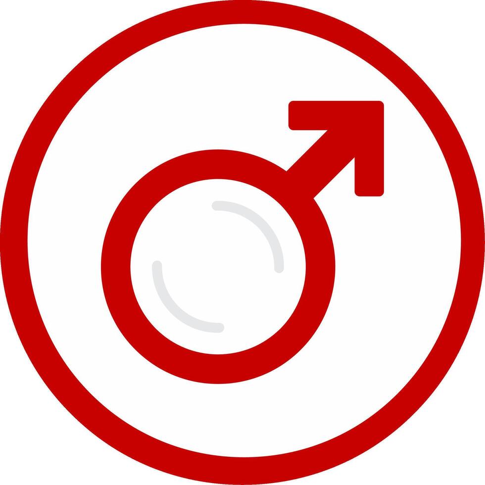 maschio simbolo piatto pendenza icona vettore