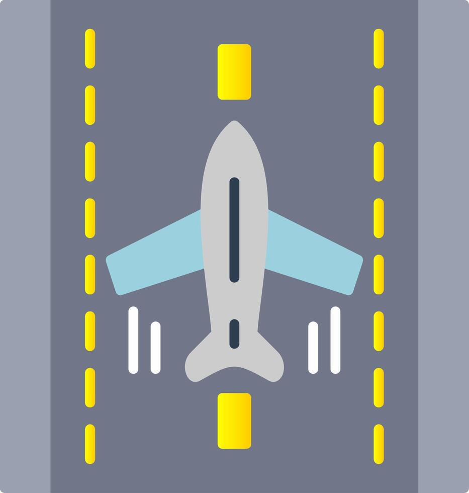 atterraggio aereo piatto pendenza icona vettore