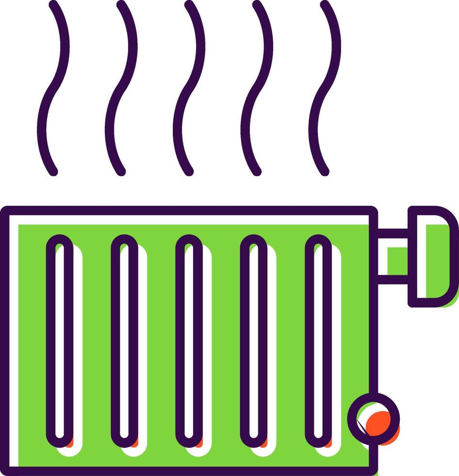 termosifone pieno icona vettore