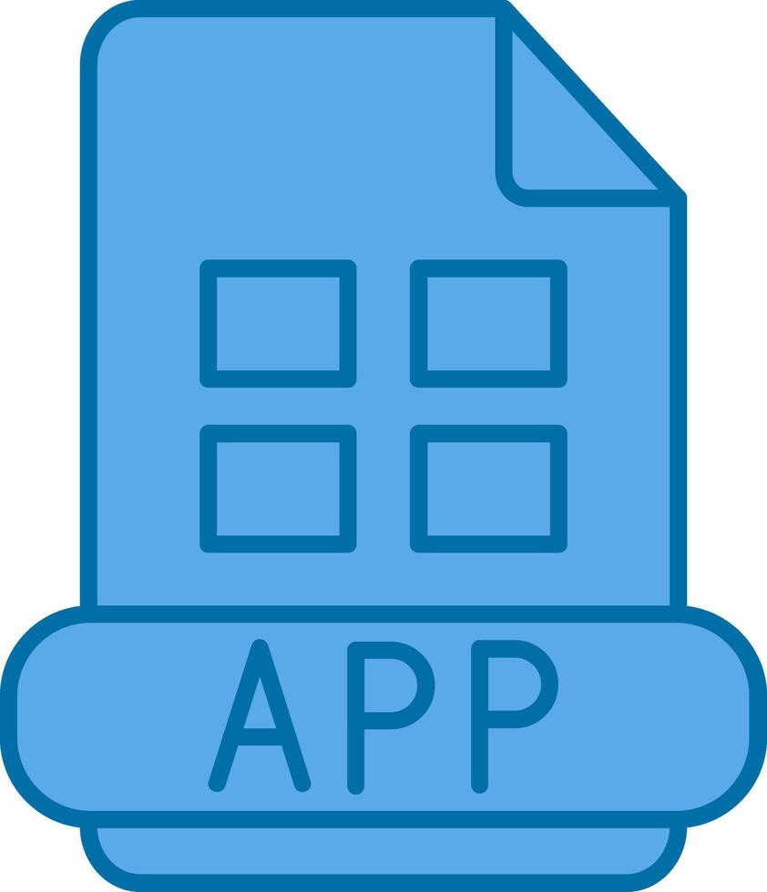 App pieno blu icona vettore