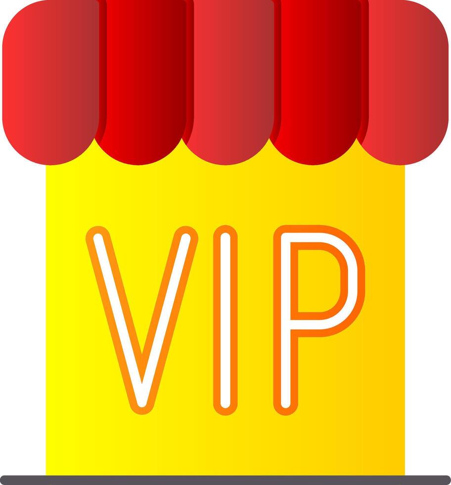 vip piatto pendenza icona vettore