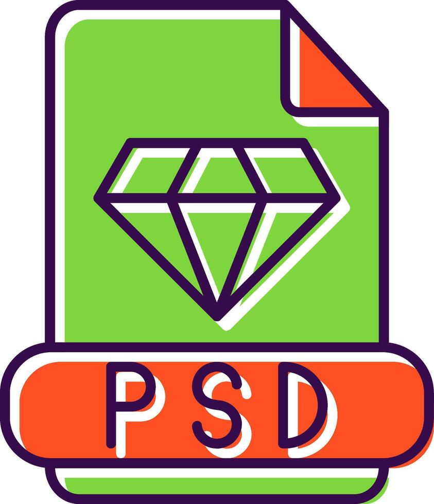 PSD pieno icona vettore