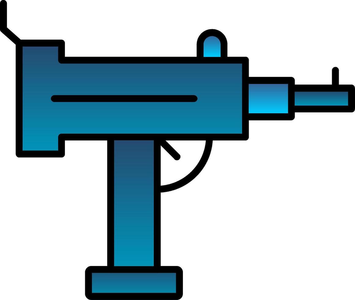 uzi linea pieno pendenza icona vettore