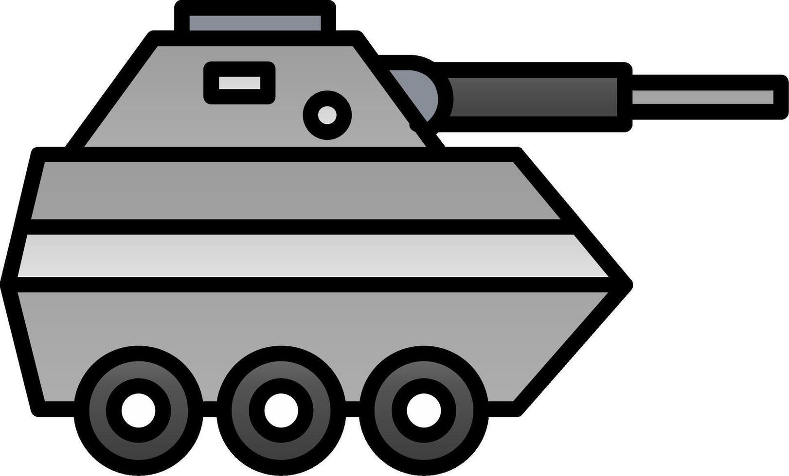 fanteria furgone linea pieno pendenza icona vettore