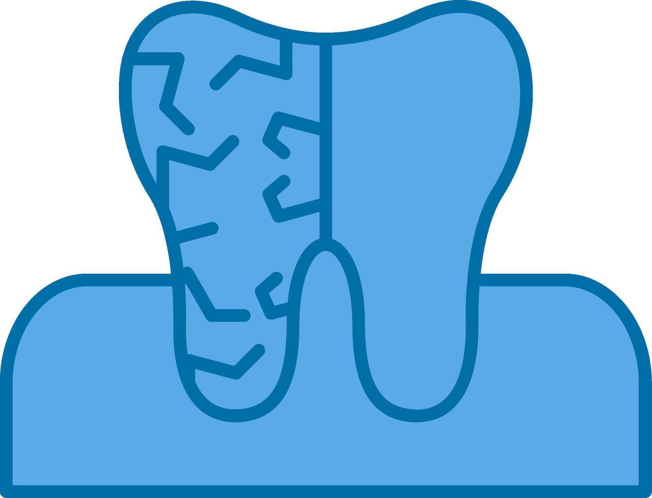 decadimento pieno blu icona vettore