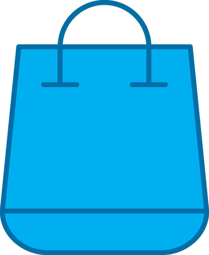 shopping Borsa pieno blu icona vettore