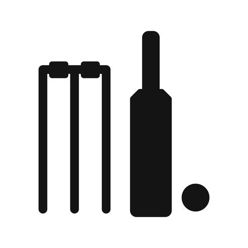 Illustrazione di vettore dell&#39;icona del cricket