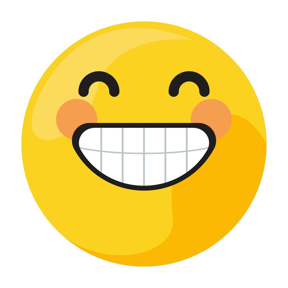 emoticon felice gialla sorridente vettore