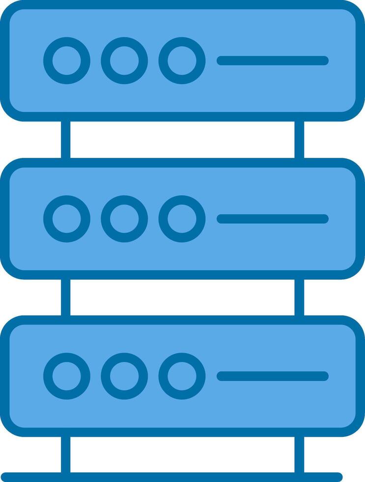 Banca dati pieno blu icona vettore