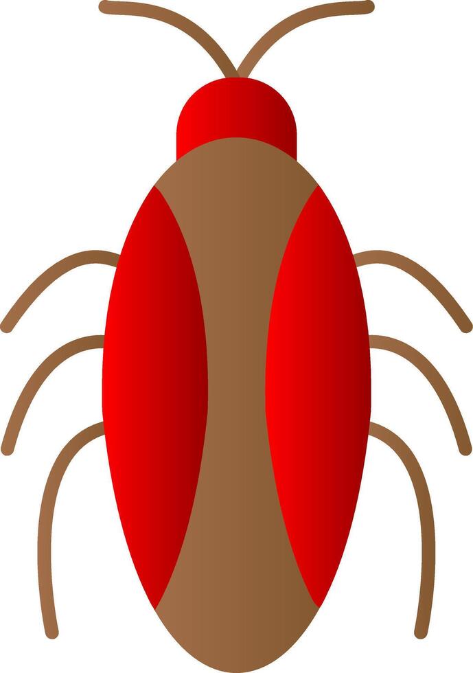 scarafaggio piatto pendenza icona vettore