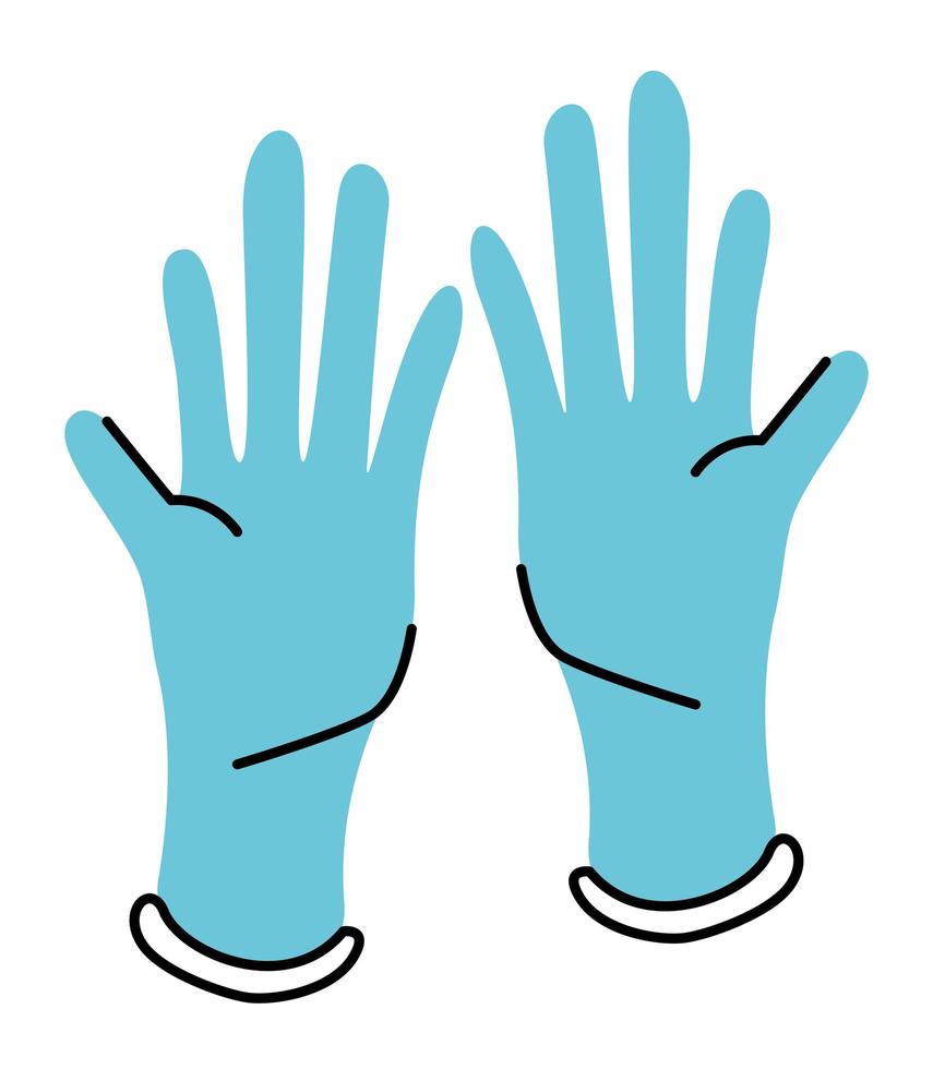 protezione dei guanti medici vettore