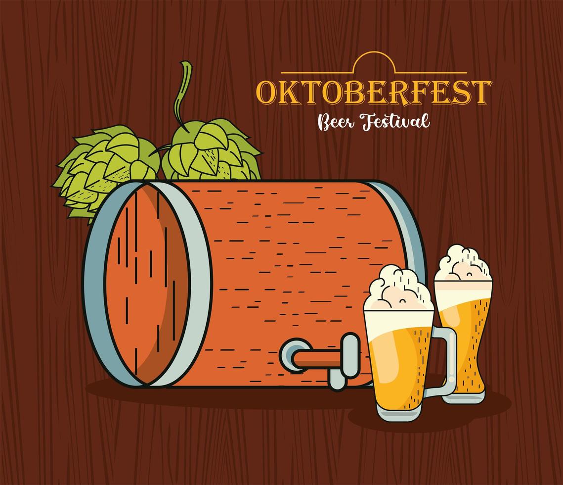 celebrazione del festival dell'oktoberfest vettore