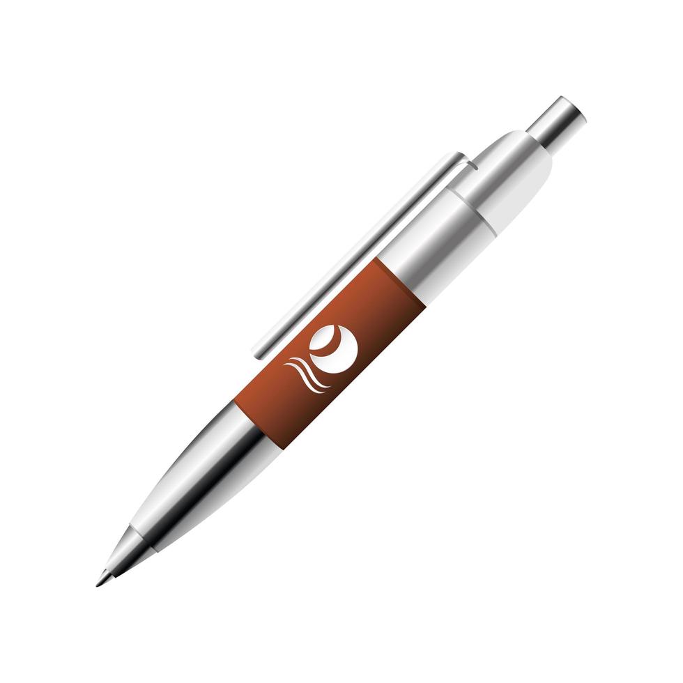 icona isolata accessorio per il marchio della penna vettore