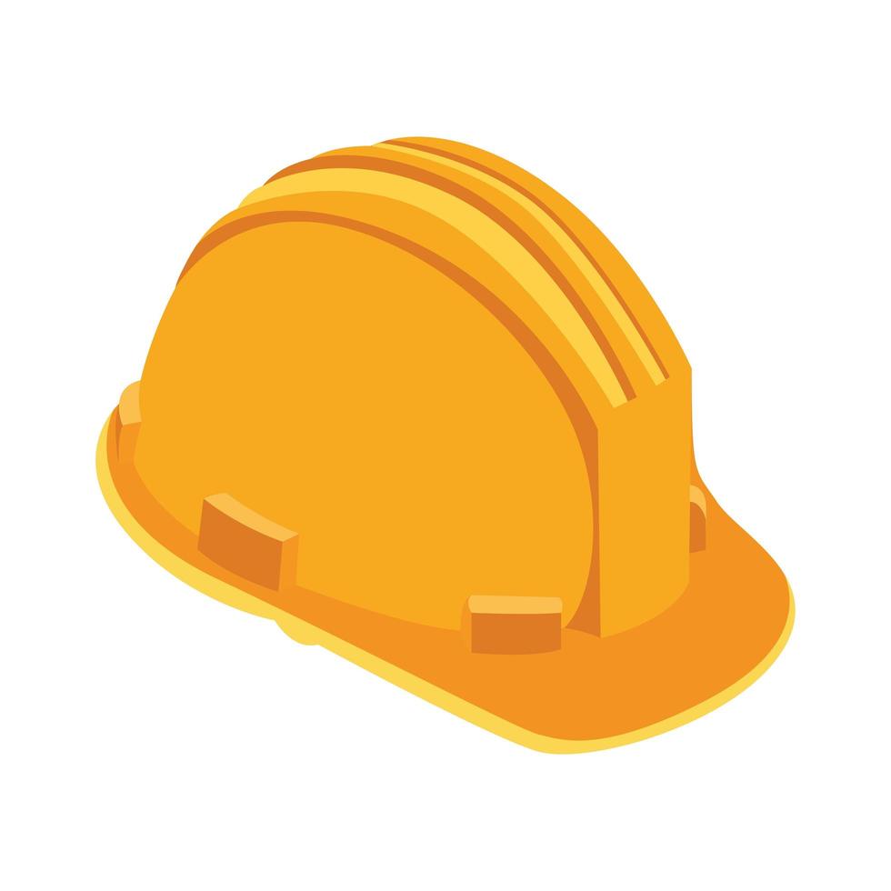 icona isolata accessorio casco da costruzione vettore