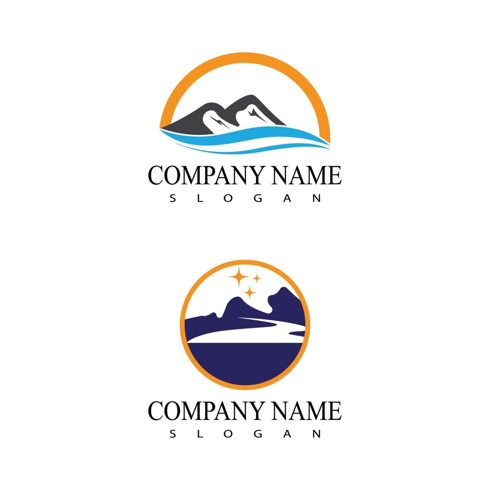 fiume icona vettore illustrazione logo design
