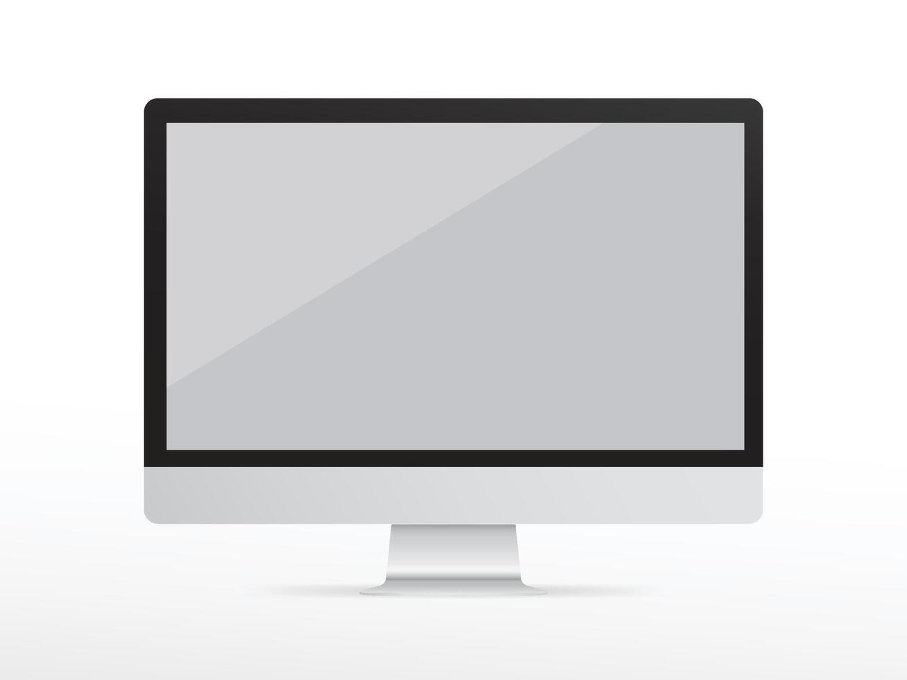 moderno computer Schermo con vuoto schermo la zona per sfondo, vettore illustrazione.