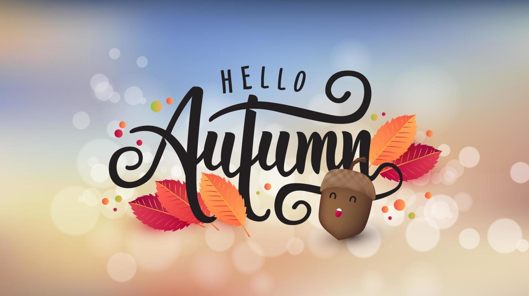 sfondo banner autunnale vettore