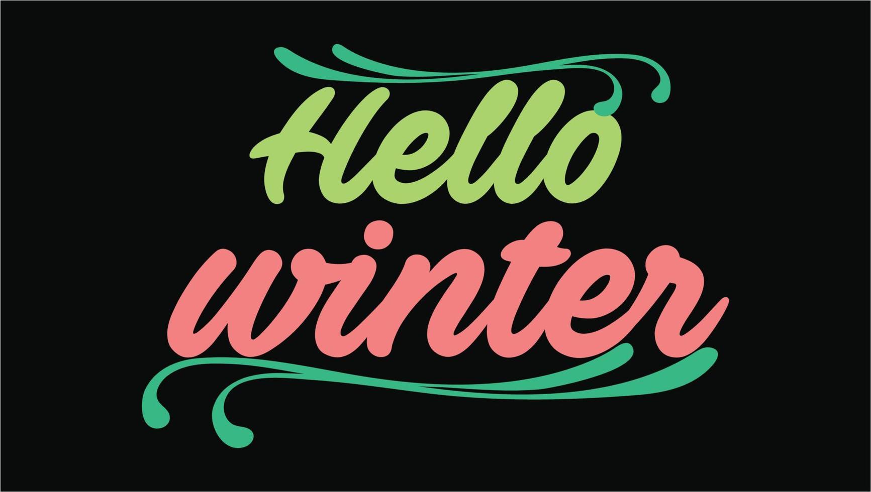 ciao citazione invernale lettering vettore ciao illustrazione vacanze primaverili