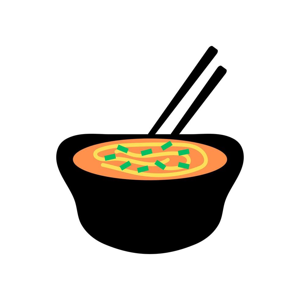 un' ciotola di spaghetto la minestra vettore