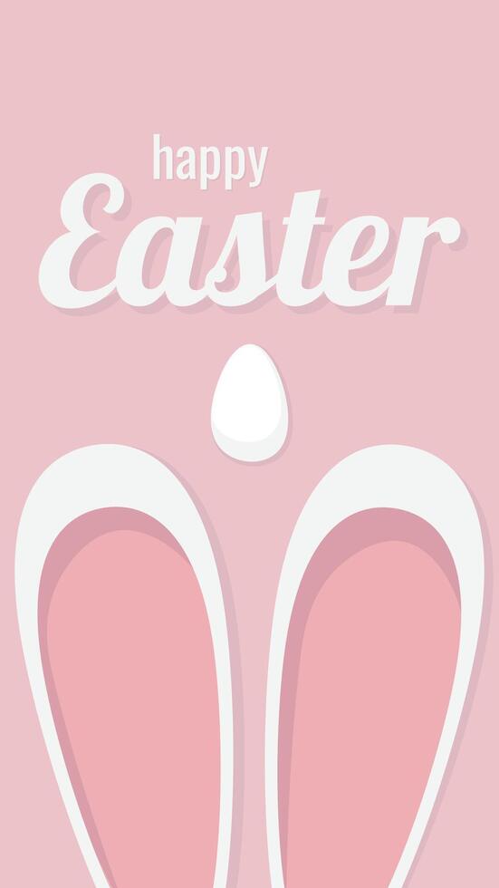 contento Pasqua vacanza carta con Pasqua coniglio e uova vettore