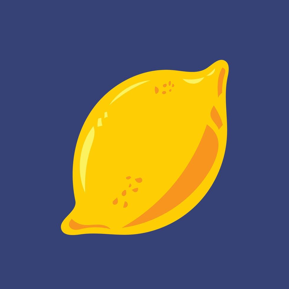 giallo Limone agrume frutta vettore illustrazione scarabocchio isolato su piazza sfondo. salutare e naturale acida cibo. semplice piatto cartone animato arte styled disegno.