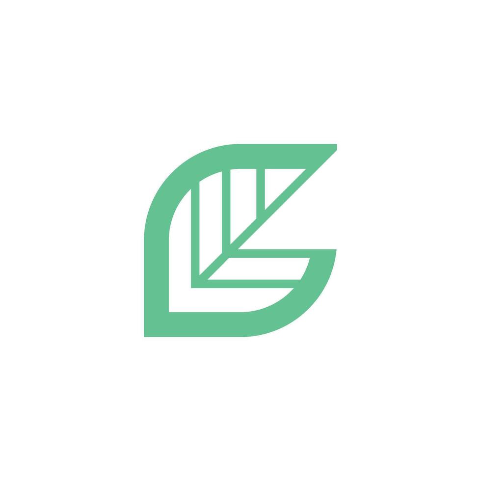 verde foglia lettera g logo vettore